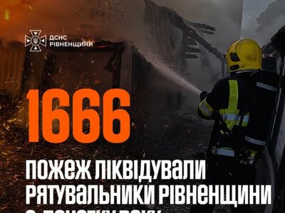 Понад 1600 пожеж від початку року: на Рівненщині вогонь забрав життя 26 людей
