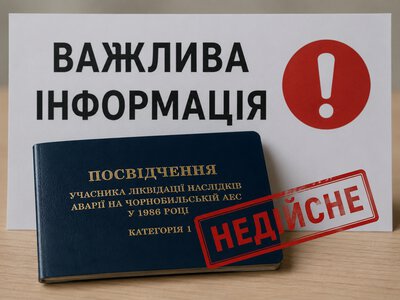 Увага! Посвідчення учасника ліквідації наслідків аварії на ЧАЕС визнати недійсним!
