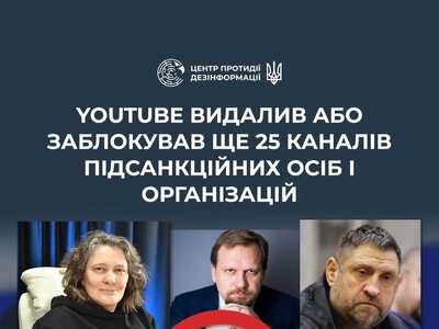 YouTube заблокував і видалив ще 25 каналів, пов’язаних із російською пропагандою - ЦПД