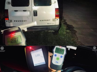 На Рівненщині за добу виявили трьох нетверезих водіїв: у всіх понад 2 проміле алкоголю
