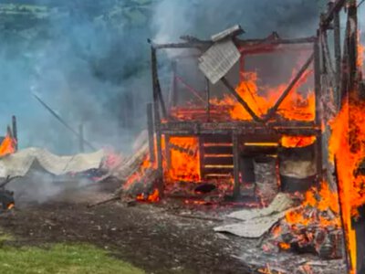У селі Соколій на Вижниччині спалахнула стайня, худоба згоріла живцем