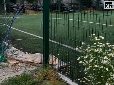 У Житомирі мешканці незадоволені зламаним та засміченим спортмайданчиком: хто буде його прибирати
