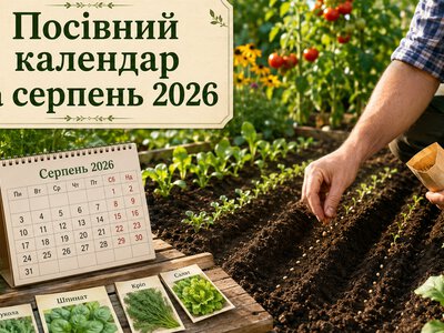 Місячний календар городника на серпень 2026: коли садити та працювати на ділянці