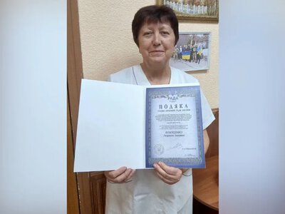 Цитоморфолог Людмила Бобощенко з Херсона отримала подяку Верховної Ради