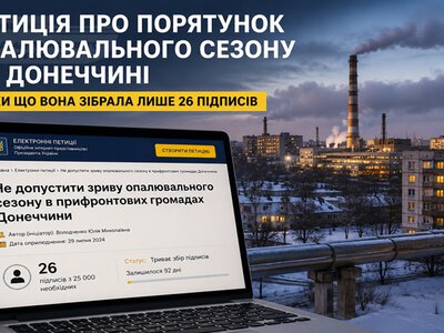 На сайті Президента зареєстрували петицію про збереження опалювального сезону в Краматорську та інших містах Донеччини