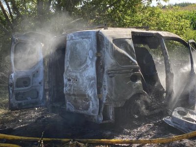 Росіяни обстріляли АЗС на Чернігівщині, згоріло авто. ФОТО