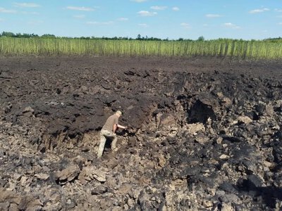 Показали вирву від другої північнокорейської ракети KN-23 після удару РФ по Дніпропетровщині