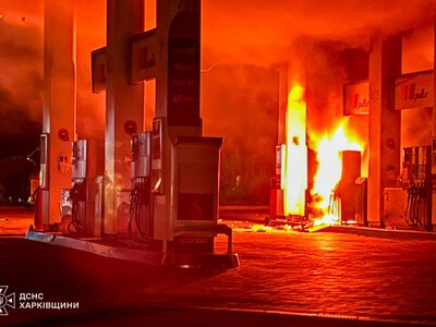 Росіяни вдарили по АЗС у Харкові