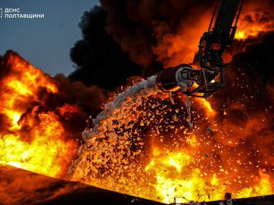 Російські дрони вдарили по критичній інфраструктурі та логістичному терміналу на Полтавщині