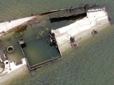 На Дунаї через спеку вода “віддала” німецькі кораблі часів Другої світової (ФОТО, ВІДЕО)