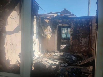 “Молниями” атакували росіяни будинок на Золочівщині: він згорів вщент
