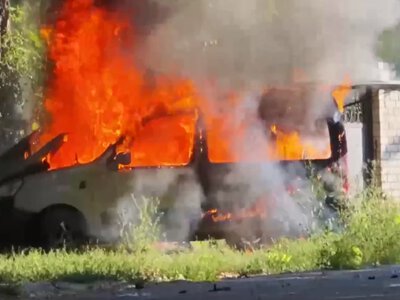  У Херсоні окупаційні війська влучили в автівку. ВІДЕО 