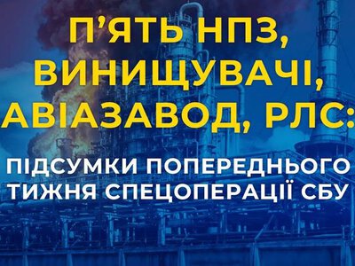 П’ять НПЗ, винищувачі, авіазавод, РЛС та склади боєприпасів: підсумки попереднього тижня спецоперації СБУ