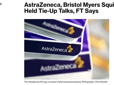 AstraZeneca та Bristol Myers Squibb обговорюють обʼєднання на $400 млрд — Bloomberg
