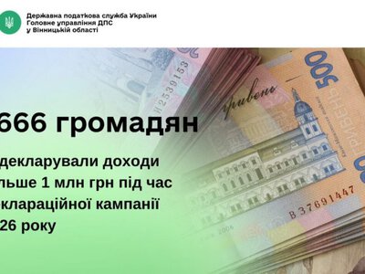 На Вінниччині задекларували прибутки 1666 мільйонерів