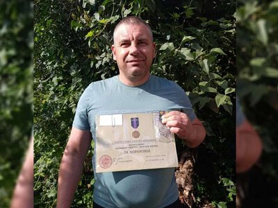 Юрій Каракузов із Гришковецької громади отримав медаль від Міноборони