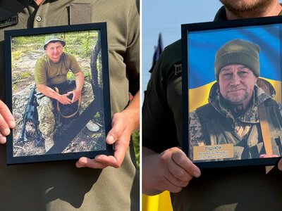 На вічний спочинок у Рівному провели полеглих Захисників Дмитра Дорофєєва і Володимира Ліціюка