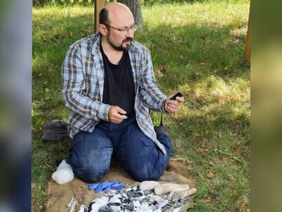На Чернігівщині діти вчилися виготовляти камְ’яні знаряддя праці