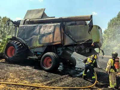 Під час жнив на Рівненщині загорівся комбайн
