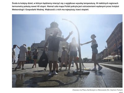 У Польщі оголосили найвищий рівень небезпеки через спеку до 38°C