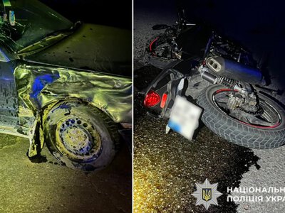 На Хмельниччині внаслідок ДТП травмувалися 17-річний мотоцикліст та його пасажир