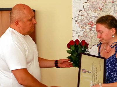 Дружині зниклого безвісти військового Миколи Іванька вручили його відзнаку «Хрест доблесті»