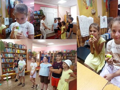 «Яблучні перегони» у міській дитячій бібліотеці Бердичева: маса позитиву і яблучний настрій
