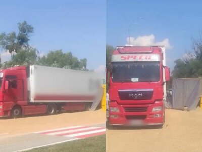 Причіп вантажівки від’єднався та зіткнувся з автомобілем на Рівненщині