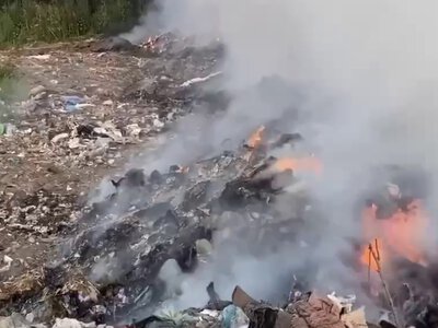 На Кам’янщині сталася масштабна пожежа сміттєзвалища