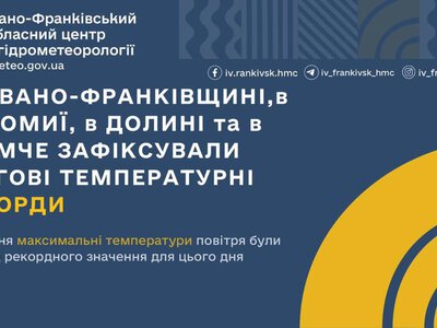 На Прикарпатті 6 серпня зафіксували одразу чотири температурні рекорди