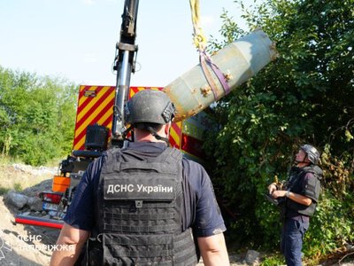 У Запоріжжі знищили російську 500-кілограмову авіабомбу, яка застрягла на 10-метровій глибині