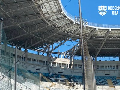 Одеський стадіон «Чорноморець» постраждав від удару росіян (ВІДЕО)