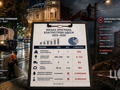 Освітлення без ремонту: що відкрив звіт мерії про благоустрій Одеси в межах мільярдної програми