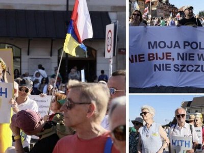 «Моя Польща не б'є і не ображає»: по всій країні поляки організували акції проти ненависті щодо українців, — RMF24
