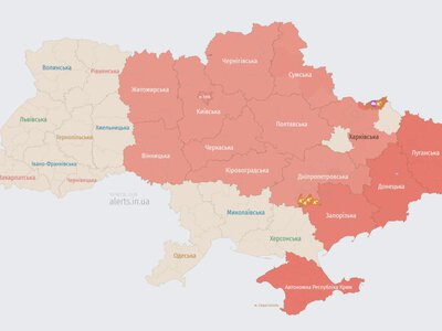 У Києві та низці областей вдруге за ніч оголошували тривогу через загрозу балістики