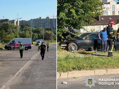 У Хмельницькому п’яна водійка Mercedes наїхала на електроопору та збила матір із сином на самокаті