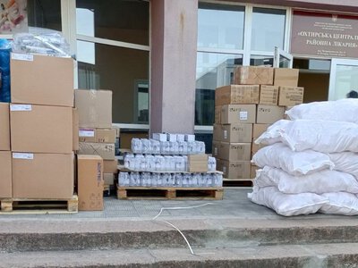 Охтирська лікарня отримала великий вантаж медичної допомоги від International Medical Corps