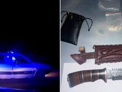 Мав ознаки наркотичного сп’яніння, тримав у сумці ніж та наркотики:у Кривому Розі затримали водія