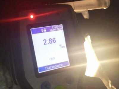 На Рівненщині затримали водія, який “надув” 2,86 проміле алкоголю