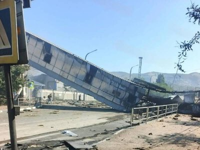 У Новоросійську після атаки ППО РФ обвалилася ціла естакада, яку росіяни використовували для експорту краденого українського зерна