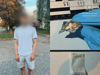 У Луцьку патрульні виявили громадянина з імовірними наркотиками