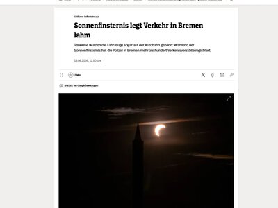 Сонячне затемнення спричинило масштабні затори у Бремені – Spiegel