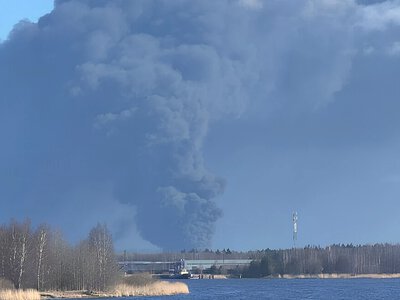Дрони атакували Росію: в порту Усть-Луга спалахнула пожежа