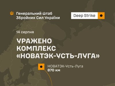 Українські військові уразили газопереробний комплекс «НОВАТЭК-Усть-Луга» в РФ