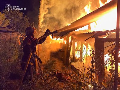 На Львівщині за ніч сталися три пожежі