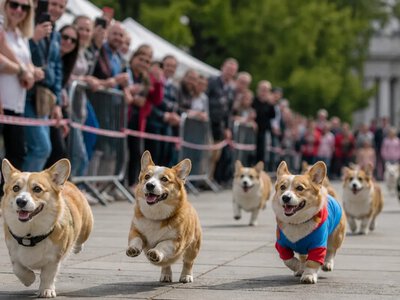 У Вільнюсі провели перегони коргі з костюмованим парадом