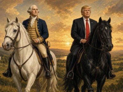Верхи на конях: Трамп похизувався фотографіями з першим президентом США