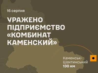 Сили оборони уразили у РФ “Комбинат Каменский”, що виробляє ракетне паливо