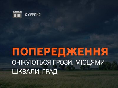 На Рівненщині завтра очікують грози, шквали та град 