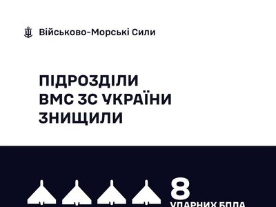 Українські моряки минулої доби знищили 8 російських «шахедів»